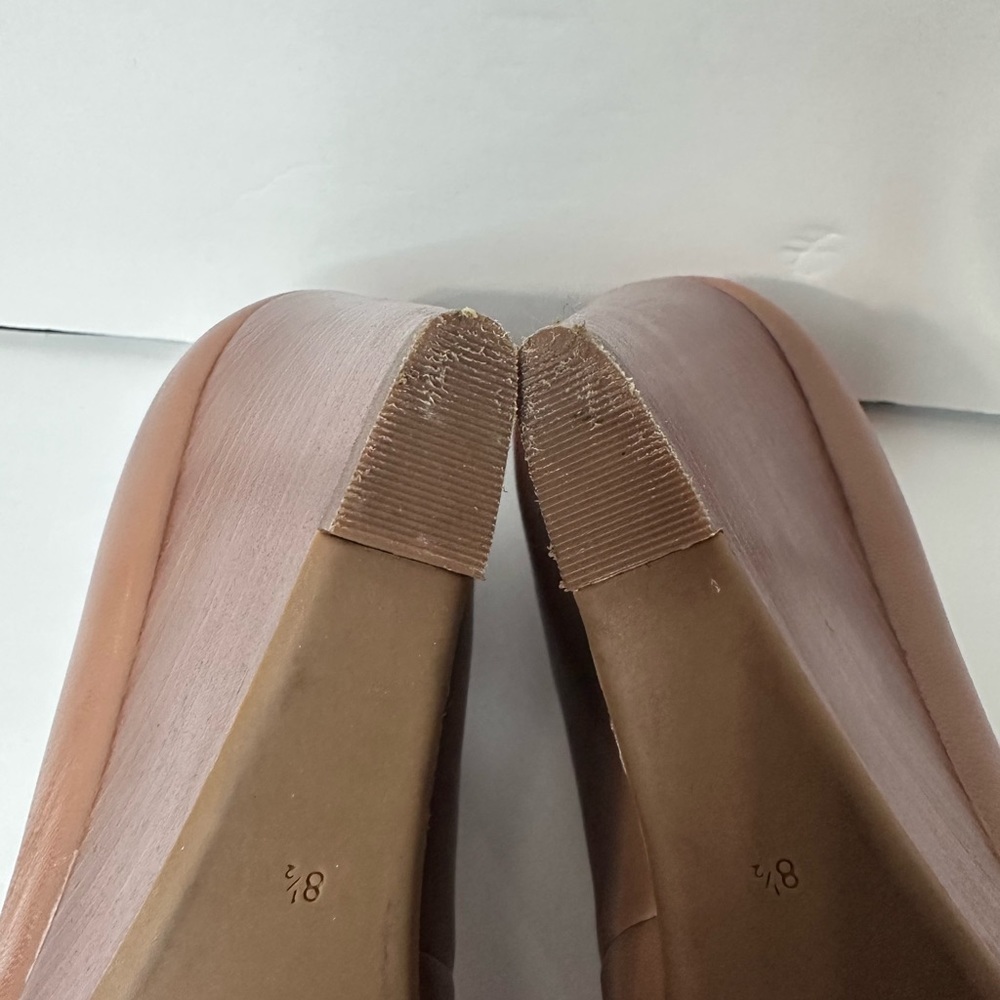 Tory Burch Women's Brown Leather Wedges Sz.8.5 - Picture 7 of 9